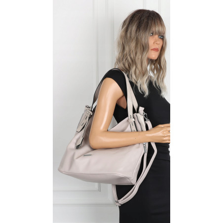 Torebka Damska Listonoszka Worek Shopper Modna Torba na Ramię SR56 Szara