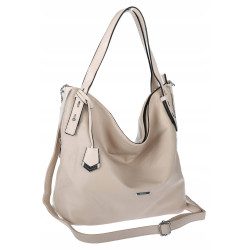 Torebka Damska Listonoszka Worek Shopper Modna Torba na Ramię SR56 Beżowa