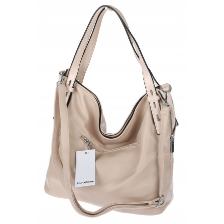 Torebka Damska Listonoszka Worek Shopper Modna Torba na Ramię SR56 Beżowa