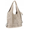 Torebka Damska Ażurowa Worek Shopper 2w1 Modna Pojemna Torba CH28 Złota