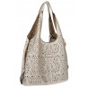 Torebka Damska Ażurowa Worek Shopper 2w1 Modna Pojemna Torba CH28 Złota