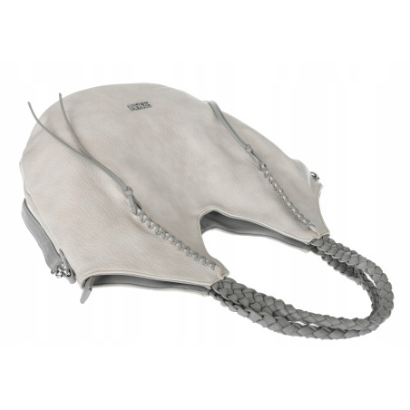 Torebka damska worek shopper na ramię duża pajemna casual CC6701 Szara