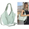 Torebka damska worek shopper na ramię duża pajemna casual CC6701 Zielona