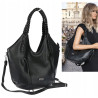 Torebka damska worek shopper na ramię duża pajemna casual CC6701 Czarna
