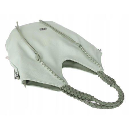 Torebka damska worek shopper na ramię duża pajemna casual CC6701 Zielona