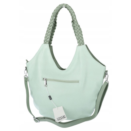 Torebka damska worek shopper na ramię duża pajemna casual CC6701 Zielona