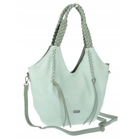 Torebka damska worek shopper na ramię duża pajemna casual CC6701 Zielona