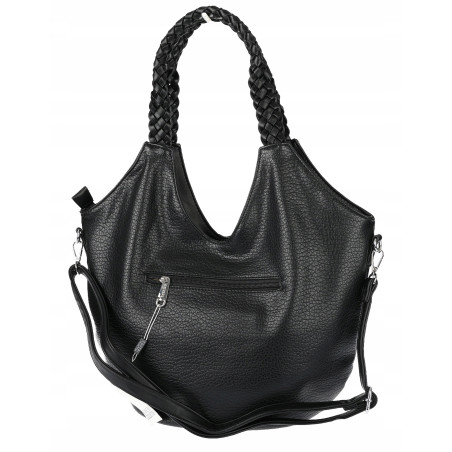 Torebka damska worek shopper na ramię duża pajemna casual CC6701 Czarna