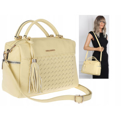 Torebka damska kuferek listonoszka pojemna na ramię casual CH2171 Żółty