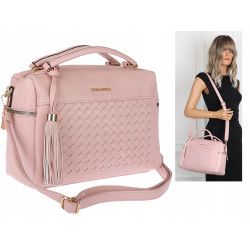 Torebka damska kuferek listonoszka pojemna na ramię casual CH2171 Różowa