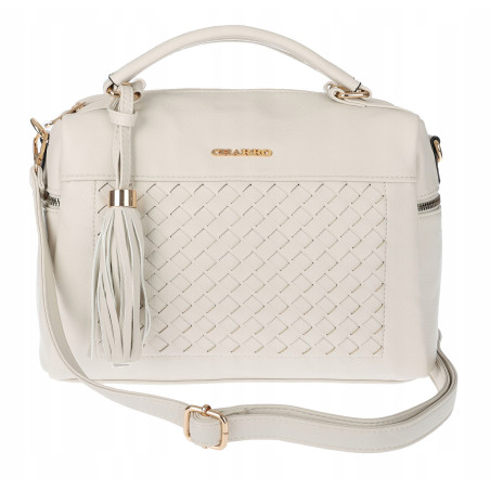 Torebka damska kuferek listonoszka pojemna na ramię casual CH2171 Beżowa