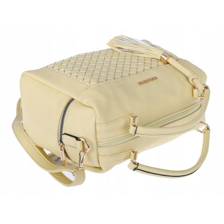 Torebka damska kuferek listonoszka pojemna na ramię casual CH2171 Żółty