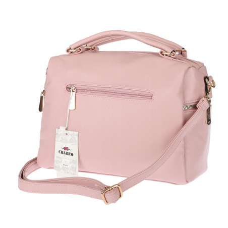 Torebka damska kuferek listonoszka pojemna na ramię casual CH2171 Różowa
