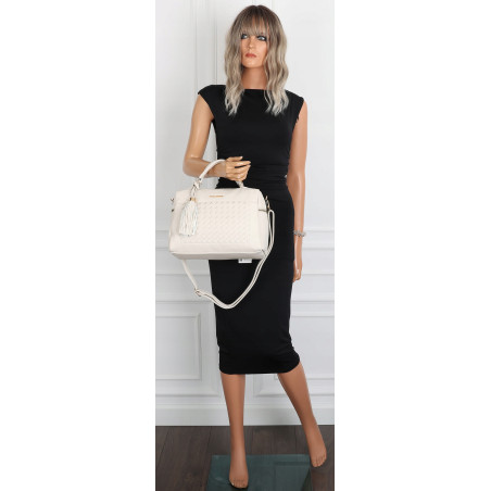 Torebka damska kuferek listonoszka pojemna na ramię casual CH2171 Beżowa