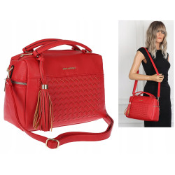 Torebka damska kuferek listonoszka pojemna na ramię casual CH2171 Czerwona