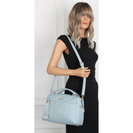 Torebka damska kuferek listonoszka pojemna na ramię casual CH2171 Niebieska