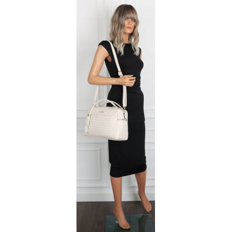 Torebka damska kuferek listonoszka pojemna na ramię casual CH2171 Beżowa