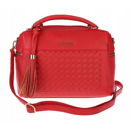 Torebka damska kuferek listonoszka pojemna na ramię casual CH2171 Czerwona