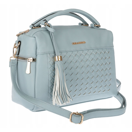 Torebka damska kuferek listonoszka pojemna na ramię casual CH2171 Niebieska