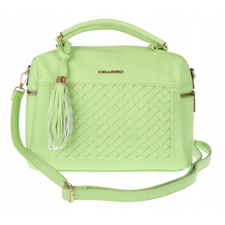 Torebka damska kuferek listonoszka pojemna na ramię casual CH2171 Zielona