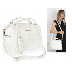 Torebka damska kuferek listonoszka pojemna na ramię casual CH2171 Biała