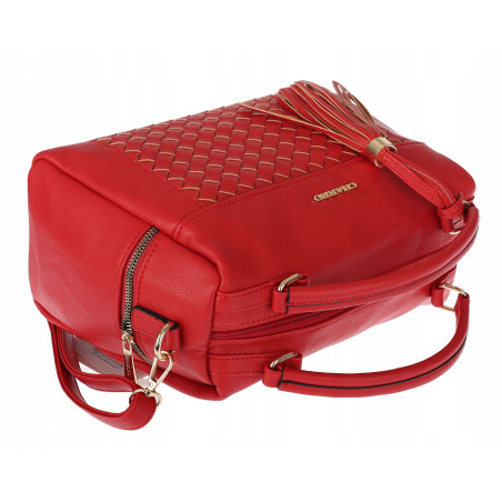 Torebka damska kuferek listonoszka pojemna na ramię casual CH2171 Czerwona