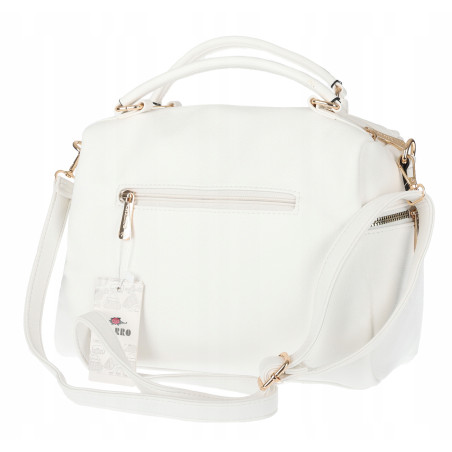 Torebka damska kuferek listonoszka pojemna na ramię casual CH2171 Biała