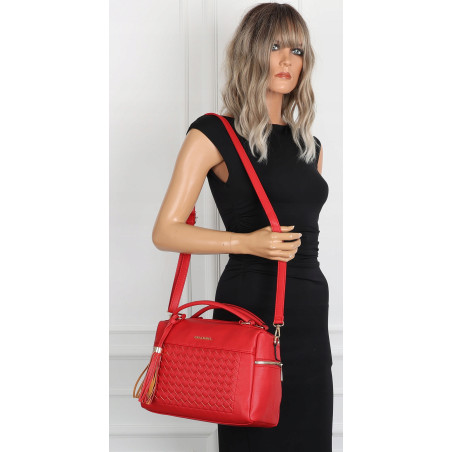 Torebka damska kuferek listonoszka pojemna na ramię casual CH2171 Czerwona