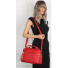 Torebka damska kuferek listonoszka pojemna na ramię casual CH2171 Czerwona