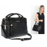 Torebka damska kuferek listonoszka pojemna na ramię casual CH2171 Czarna