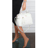 Torebka damska kuferek listonoszka pojemna na ramię casual CH2171 Biała