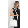 Torebka damska kuferek listonoszka pojemna na ramię casual CH2171 Biała