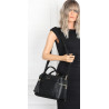 Torebka damska kuferek listonoszka pojemna na ramię casual CH2171 Czarna