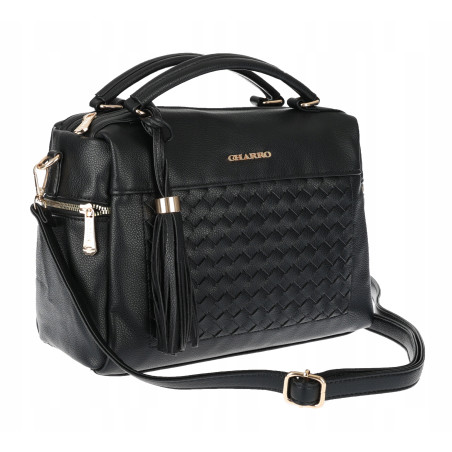 Torebka damska kuferek listonoszka pojemna na ramię casual CH2171 Czarna