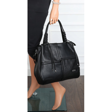 Torebka damska shopper worek pojemna na ramię torba modna CC6682 Czarna