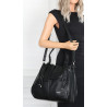 Torebka damska shopper worek pojemna na ramię torba modna CC6682 Czarna
