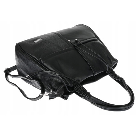 Torebka damska shopper worek pojemna na ramię torba modna CC6682 Czarna