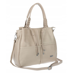 Torebka damska shopper worek pojemna na ramię torba modna CC6682 Beżowa