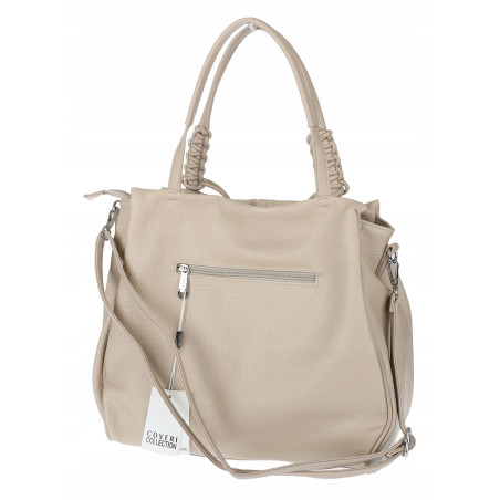 Torebka damska shopper worek pojemna na ramię torba modna CC6682 Beżowa