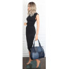 Torebka damska shopper worek pojemna na ramię torba modna CC6682 Granatowa