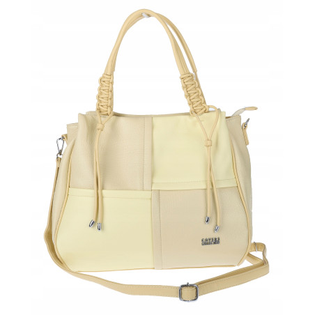 Torebka damska shopper worek pojemna na ramię torba modna CC6682 Żółta