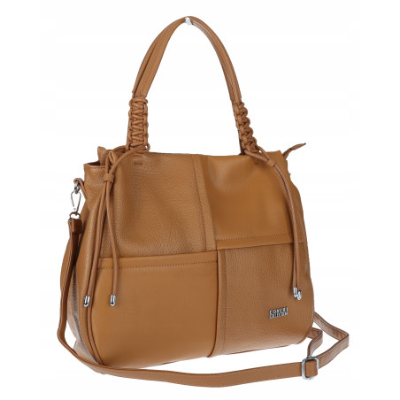 Torebka damska shopper worek pojemna na ramię torba modna CC6682 Brązowa