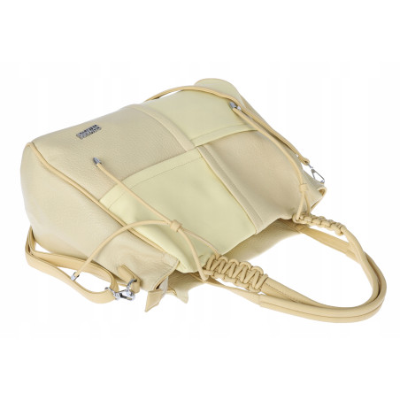 Torebka damska shopper worek pojemna na ramię torba modna CC6682 Żółta