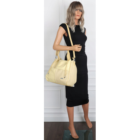Torebka damska shopper worek pojemna na ramię torba modna CC6682 Żółta