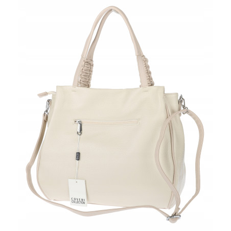 Torebka damska shopper worek pojemna na ramię torba modna CC6682 Beżowa