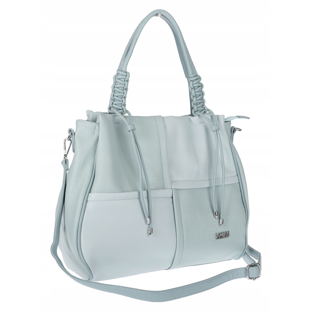 Torebka damska shopper worek pojemna na ramię torba modna CC6682 Niebieska