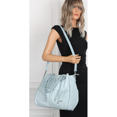 Torebka damska shopper worek pojemna na ramię torba modna CC6682 Niebieska