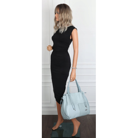 Torebka damska shopper worek pojemna na ramię torba modna CC6682 Niebieska