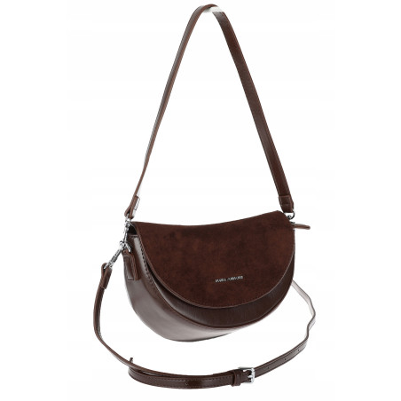 Torebka damska listonoszka półksiężyc modna na ramię torba 5817 Czekoladowa