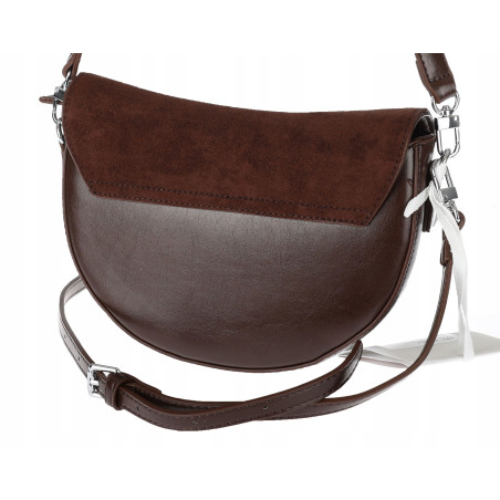 Torebka damska listonoszka półksiężyc modna na ramię torba 5817 Czekoladowa